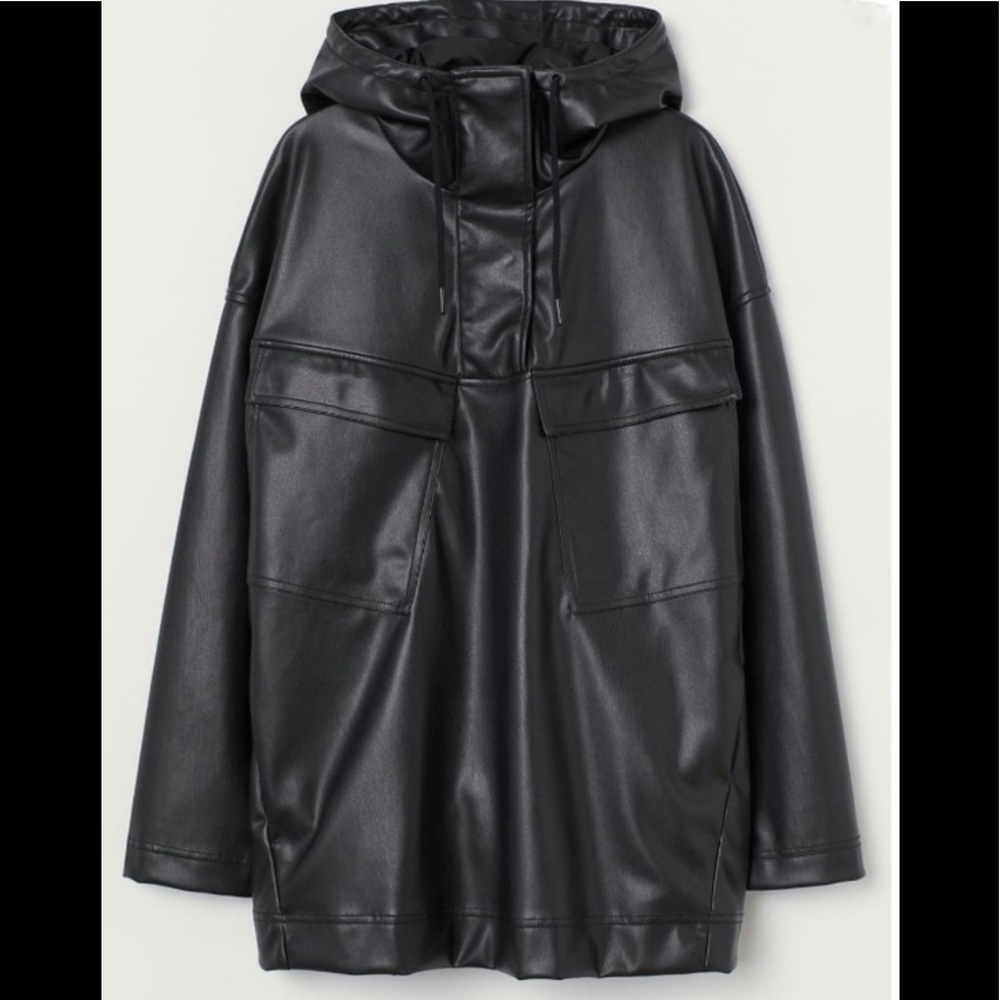 H&M Men’s Faux Leather Pullover Jacket